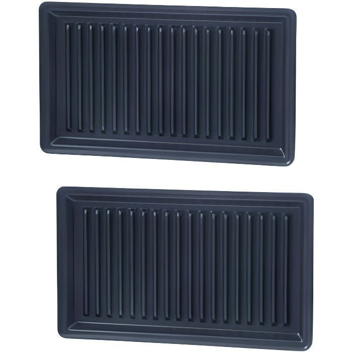 Plaques grill Panini - TEFAL - Lot de 2 - Pour gaufrier - Croque-monsieur - Accessoires de cuisine