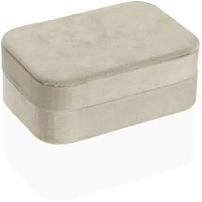 Boîte à bijoux - VERSA - Multicolore - Bois MDF - 16,2 x 11,5 x 7,5 cm - Miroir intégré
