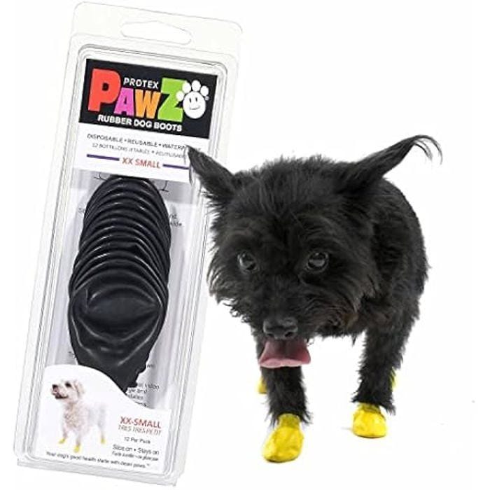Bottes de Protection pour Chien - PAWZ - Noir - Taille XXS - 12x12x4 cm - 0.1 kg