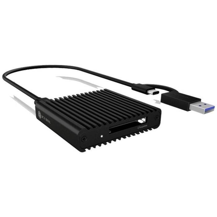 ICY BOX IB-CR404-C31 Lecteur de carte mémoire externe USB-C™, USB 3.2 (2è gén.) (USB 3.1) noir