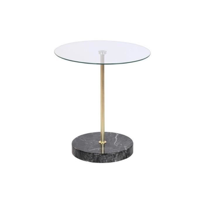 Table d'appoint Verre Acier - DKD Home Decor (45 x 45 x 50 cm)
