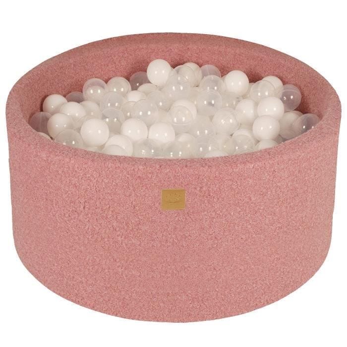 Piscine à Balles - MeowBaby® - Boucle Rose - 90x40cm - 200 Balles - Antiallergique