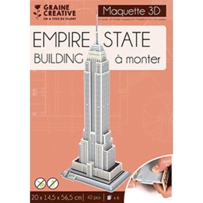 Maquette 3D Empire State Building - Graine Creative - 650917 - Enfant - Mixte - A partir de 6 ans