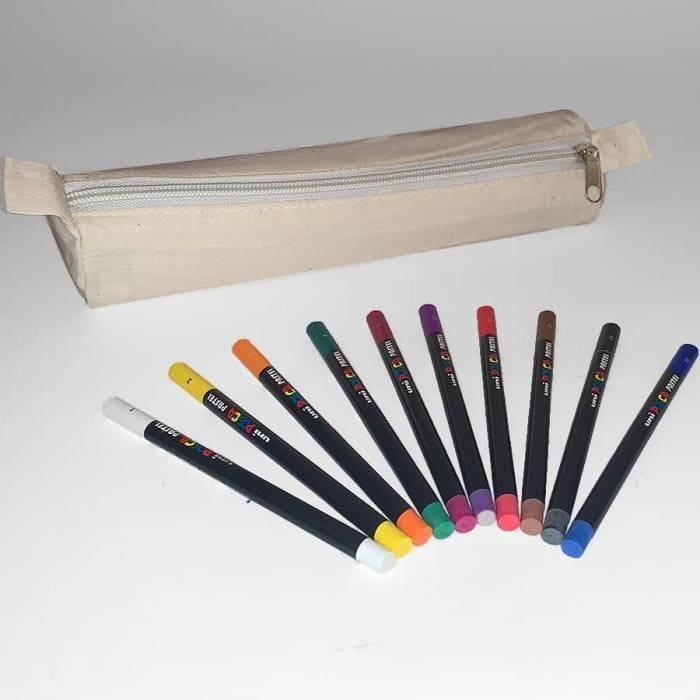 Pochette marqueur - Posca - 10 couleurs - Multicolore - Opaque - Mixte