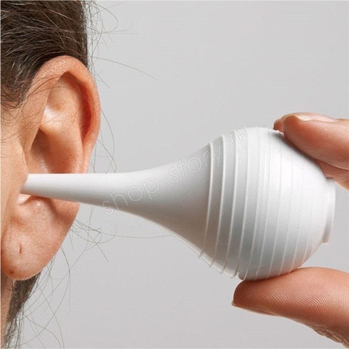 Poire de Lavement - BULBEAR - Anti-Cérumen - Lavable - Ergonomique - 75 ml