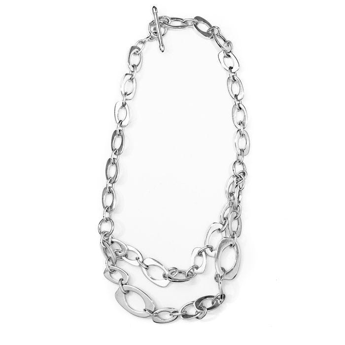 Collier - Folli Follie - 1N7F103 - Argenté - Métal - Cristal