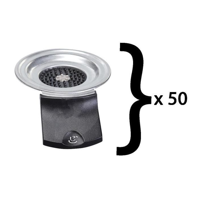 Supports de dosette 1 tasse - PHILIPS - Lot de 50 - Compatible avec machines à café - Dosettes - Expresso
