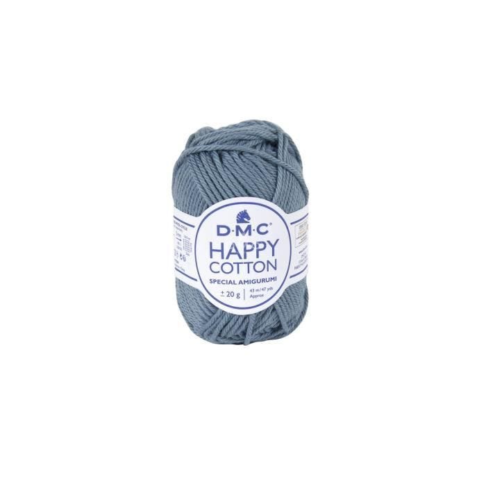 Fil à crocheter - DMC - Natura Happy Cotton - 3mm - 20g - Bleu 750