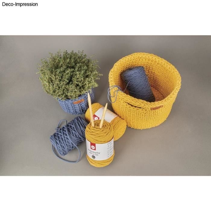 Fil Braidy Recycling - Braidy - 4mm - Jaune miel - Pelote 250g - 65m
