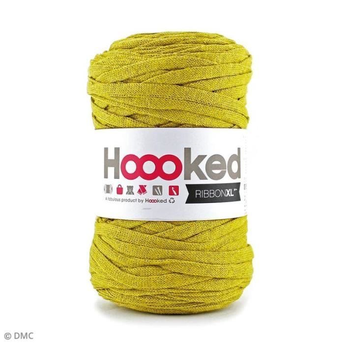 Ruban XL - HOOOKED - Jersey Vert anis - 120 m - 80% coton - Tricot et crochet