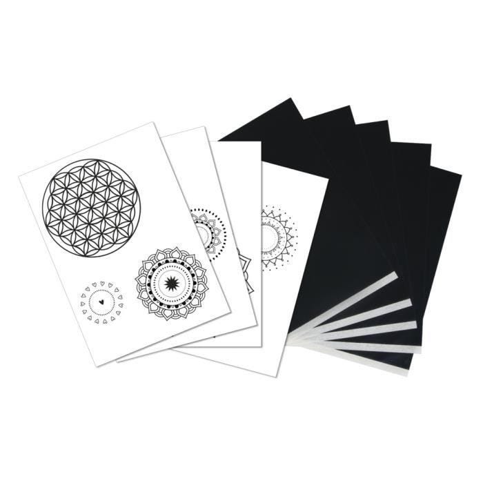 Papier de transfert - Rayher - Mandalas - 5 feuilles A4 - Instructions incluses - Multi-surfaces