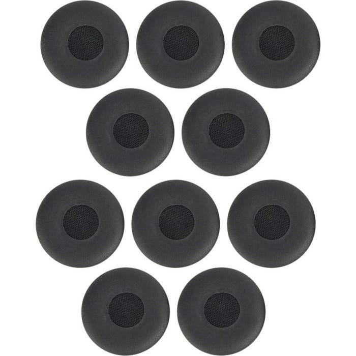 Coussinets d'écouteurs - Jabra - Evolve 20/30/40/65 - Simili cuir - Lot de 10 - Noir