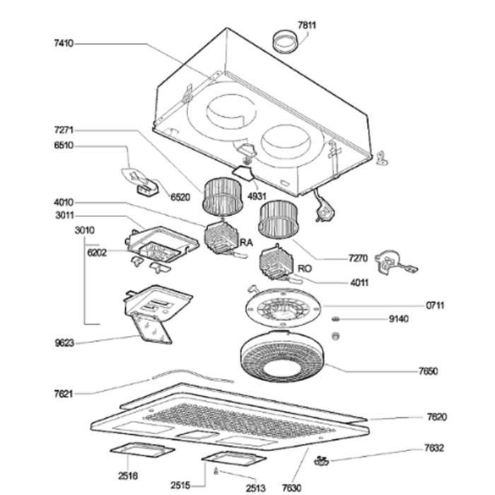 Moteur (repère 4011) - Hotte - IKEA WHIRLPOOL (117424)