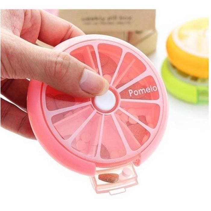 Pomelo Couleur Rose Kit de Rotation Kit portable fruits créatifs portable mini boîte de stockage pharmaceutique scellé avec la fami