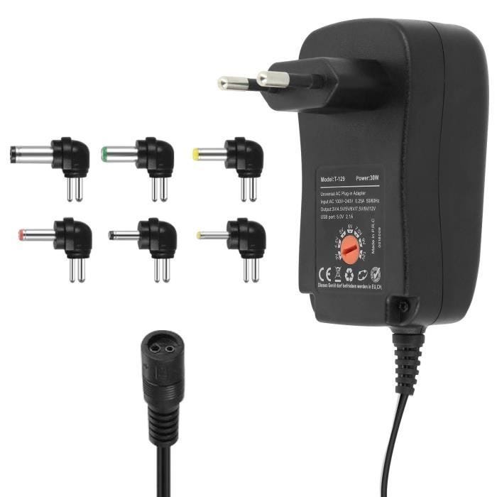 Chargeur Secteur Ordinateur Portable 30W - LINQ - LinQ - Noir - 6 embouts - Chargeur secteur
