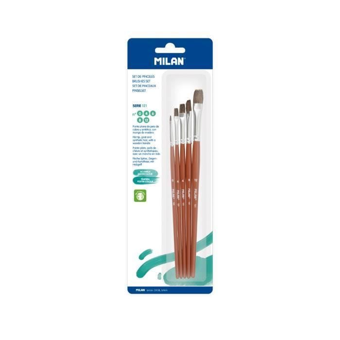 Pinceaux - Non spécifié - Série 121 - Lot de 3 - Plats - Mixte