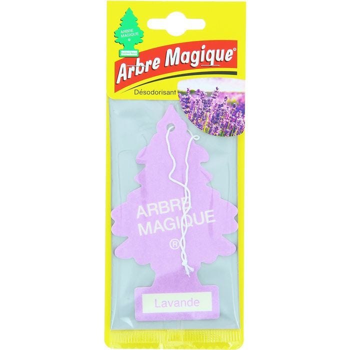 Désodorisant voiture - Arbre Magique - Lavande - Parfum agréable - Idéal pour habitacle - Classique