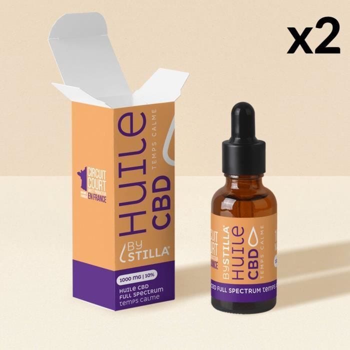 Lot 2 Huiles CBD Full Spectrum 30% BySTILLA "Cheesecake Myrtilles" 3000mg (2x10ml)