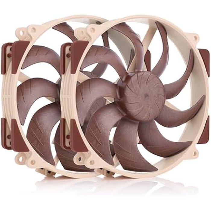 Ventilateur - NOCTUA - NF-A14x25r G2 PWM Sx2-PP - Kit Push-Pull - 140mm - Marron
