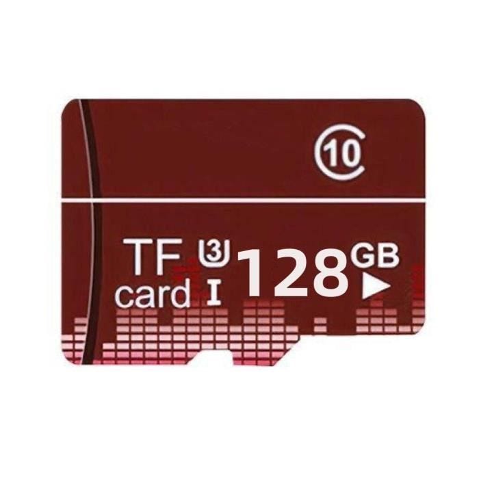 Carte mémoire micro SD 128 Go de la classe 10 SDHC haute vitesse de cartes TF pour téléphone / tablette / appareil photo