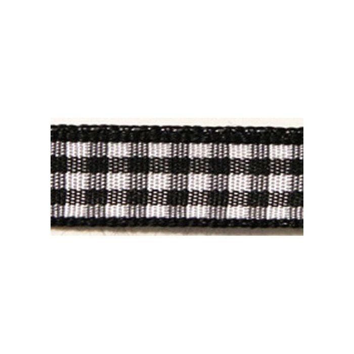 Ruban quadrillé - Noir - 9,5 mm - 10 m - Rayher
