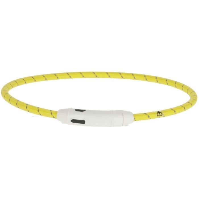 KERBL - Collier LED Jaune - 65 cm x 10 mm- Maxi Safe - Jaune