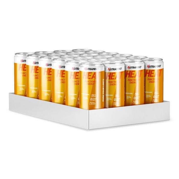 Boissons énergisantes Nutramino - HEAT Energy - Orange Pack de 24