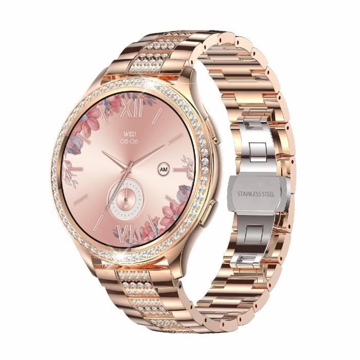 Montre Connectée Femme - YONIS - Modèle IP67 - 1.32' - Bluetooth 5.2 - Or