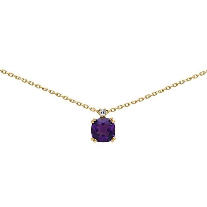 Collier - Brillaxis - Collier Brillaxis or jaune améthyste oxyde - Couleur de la matière:Jaune Taille/Longueur:42 cm