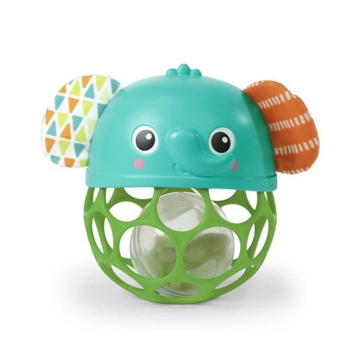 Hochet musical lumineux - BRIGHT STARTS - Giggle & Glow - Jouet éléphant - Oball facile à saisir - Nouveau-né+ - Unisexe