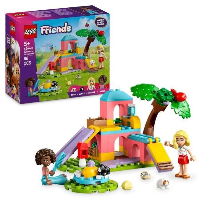 LEGO Friends 42640 L’aire de jeux des cochons d’Inde - Jeu de rôle pour filles dès 5 ans