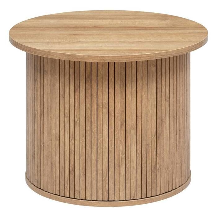 Table à café "Colva" en placage effet bois D60cm - Bois naturel - Atmosphera createur d'interieur