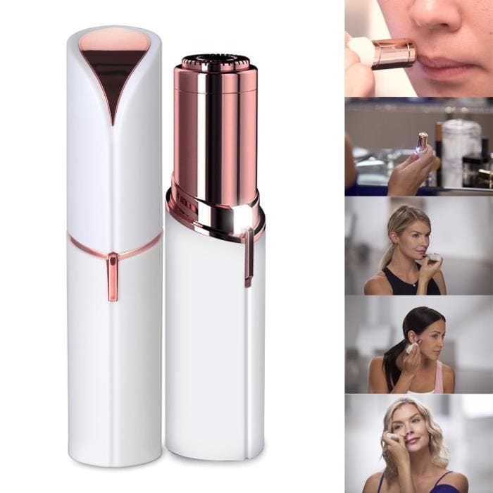 Épilateur électrique - Anodynie - Rouge à lèvres - Hypoallergénique - Portable - Indolore