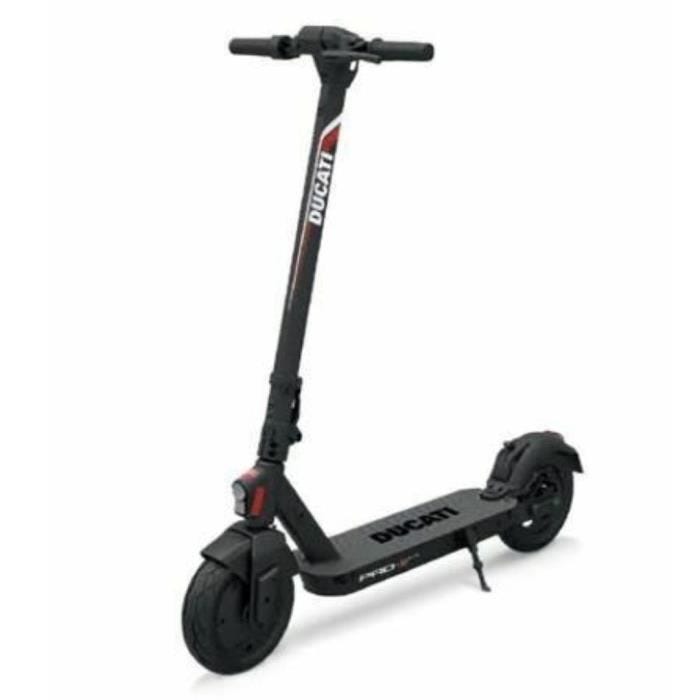 Ducati E-Scooter Pro-I Evo Black, Moteur 350 W, Poids 12 kg, Frein électrique et à Disque, avec flèches directionnelles Noir