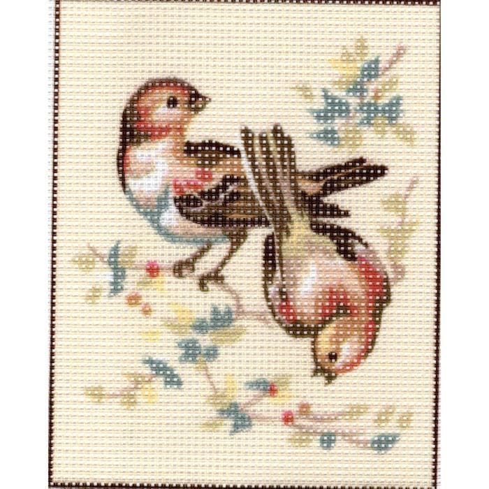 Kit Canevas Oiseaux A 14 x 18 cm Pénélope Blanc Petits Trous