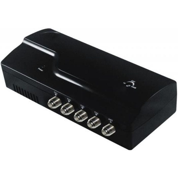 Amplificateur de signal terrestre TNT intérieur 4 sorties - 12V/220V - 15dB