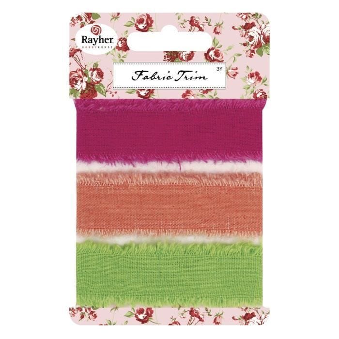 Ruban lin - Assortiment flashy - Rayher
