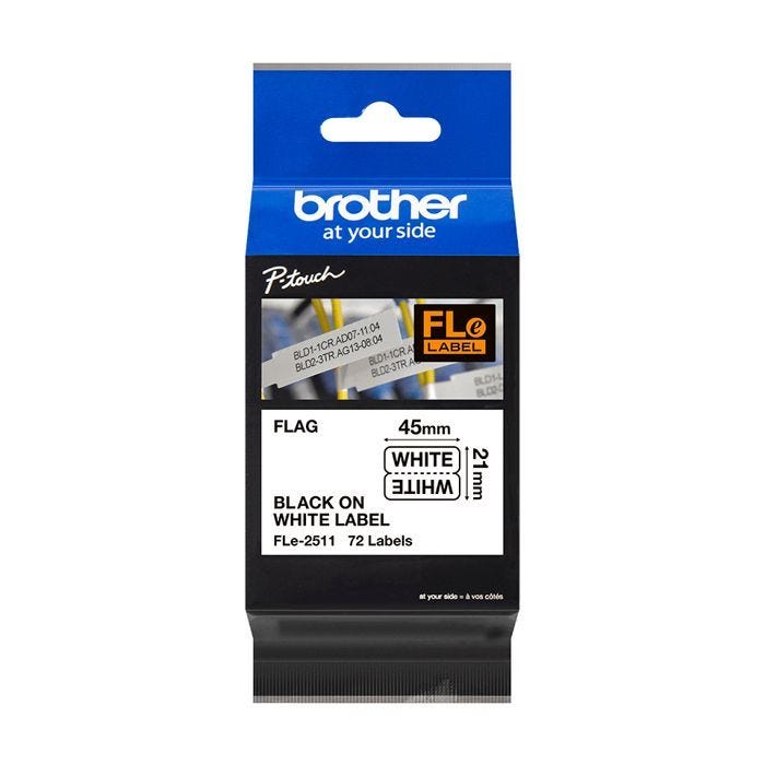 Étiquettes - Brother - P-Touch PT-P950NW - 72 étiquettes - Blanc - Durabilité intérieure/extérieure