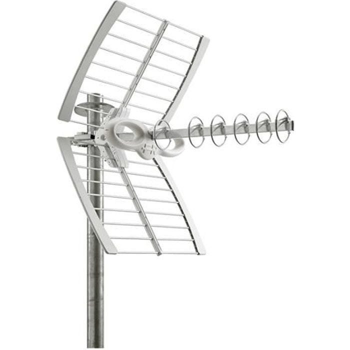 Antenne TV TNT extérieure UHF rateau - FRACARRO - Sigma 6HD - Double réflecteur - Directivité sans égal