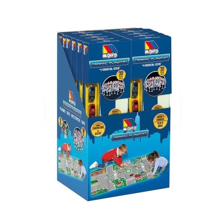 Tapis Foam MOLTO - 24 panneaux et 5 voitures - Mixte - A partir de 3 ans