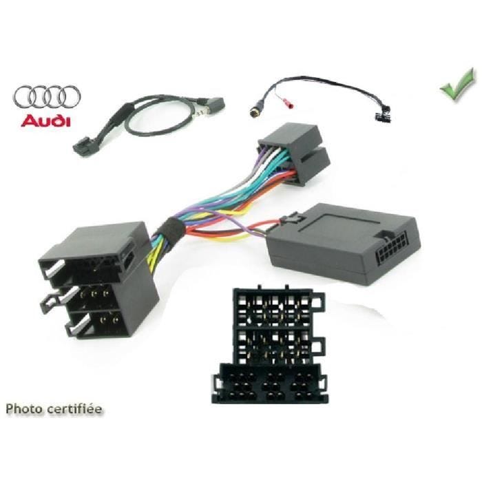 Interface Cde au volant - ADNAuto - ADN-CAVAU01JV - Audi A2/A3/A4/A6/A8/TT - Autoradio JVC - Noir