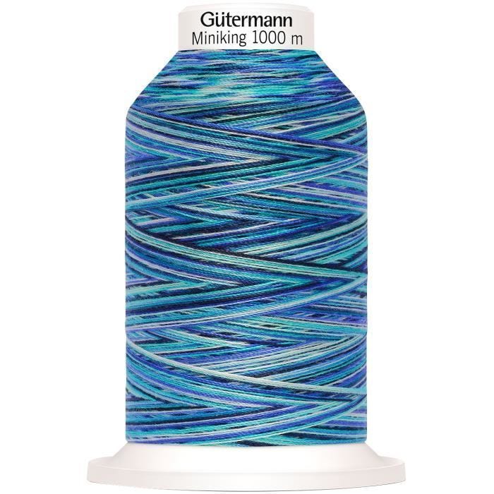 Fil à coudre Gütermann Miniking Multicolor, N° 120 Fil à coudre Gütermann Miniking Multicolor, N° 120, 1000 m 9957 Bleu