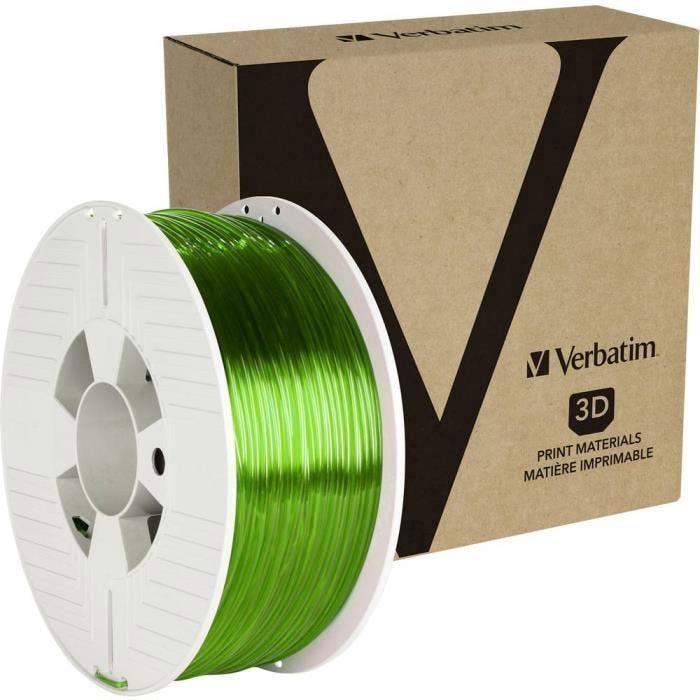 Filament PETG Verbatim - 2.85 mm - Vert transparent - Grande résistance au choc