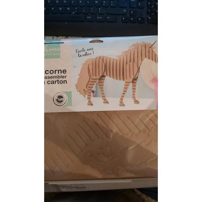 Licorne carton à assembler