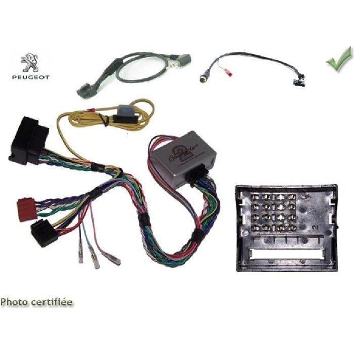 CDE au Volant - Pioneer - Peugeot 2004 - FAKRA - Compatible avec plusieurs modèles - Noir