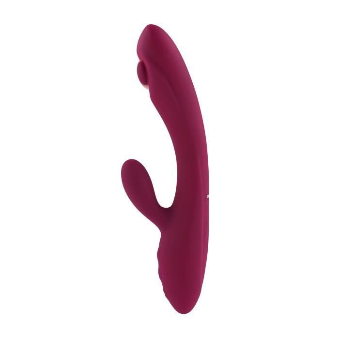 Vibromasseur Evolved - Jammin' G - Silicone ultra-doux - Rouge - 10 vitesses et motifs