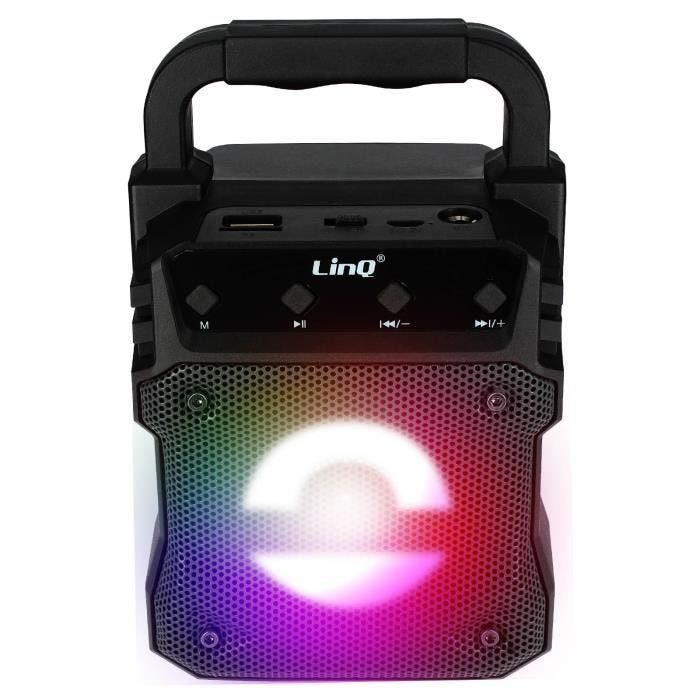 Enceinte lumineuse sans fil LinQ Noir - Design Compact et Portable
