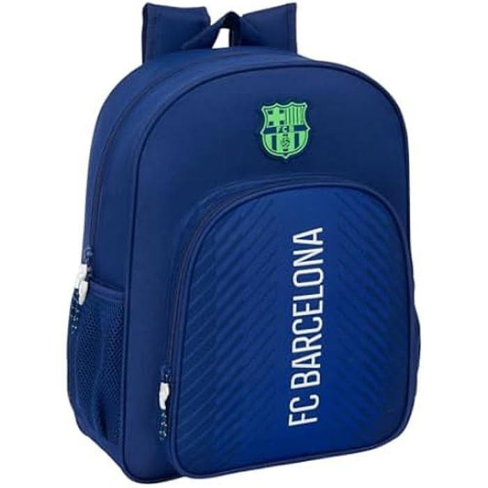 Sac à dos scolaire - SAFTA - F.C. BARCELONA - Bleu marine - Adaptable au chariot - Pour enfants