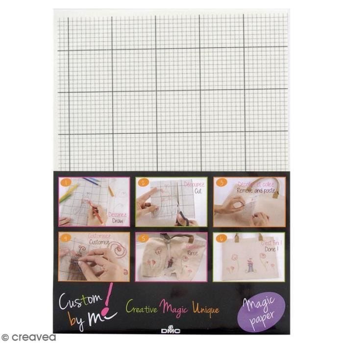 Feuille Magic Paper Custom By Me - Moyens carreaux - A4 - 1 pce