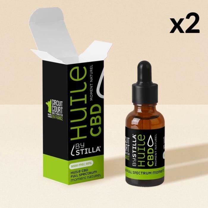Lot 2 Huiles CBD 20% Full Spectrum BySTILLA "Chanvre". 2000mg/flacon (2x10ml)